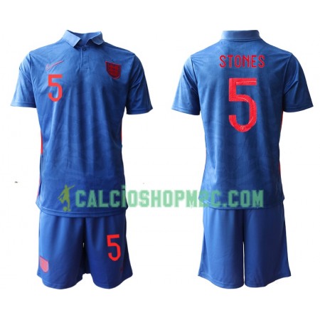 Inghilterra  Stones 5 Bambino Maglia Trasferta Euro 2020 Manica Corta (+ Pantaloncini)